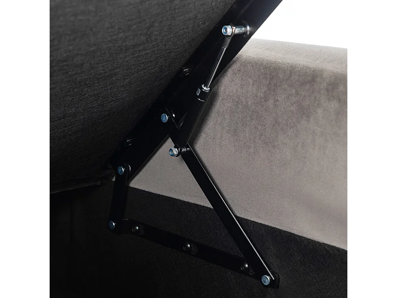 Fauteuil 1 place en velours moderne - avec rangement et 3 oreillers - pieds en métal doré - 71x71x76cm - Gris