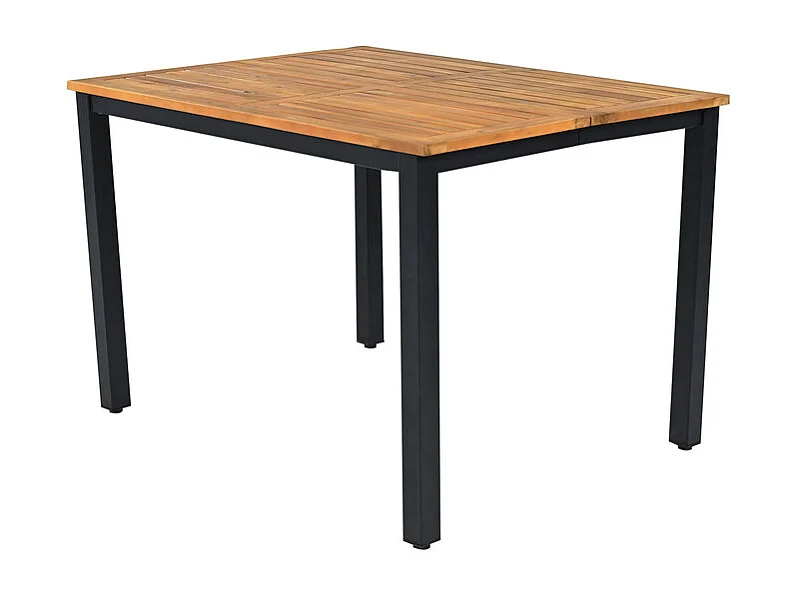 Table à manger et chaise en bois d'Acacia, 6 à 7 personnes, canapé, 2 fauteuils, 2 tabourets et desserte de cuisine à roulettes