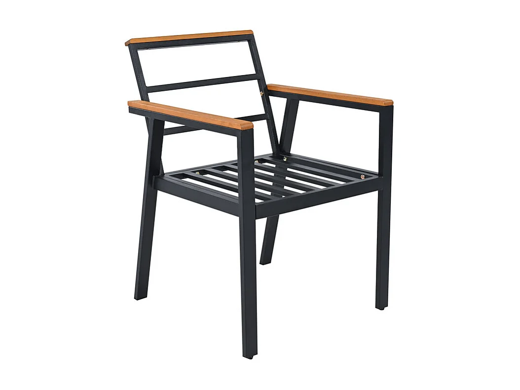 Table à manger et chaise en bois d'Acacia, 6 à 7 personnes, canapé, 2 fauteuils, 2 tabourets et desserte de cuisine à roulettes