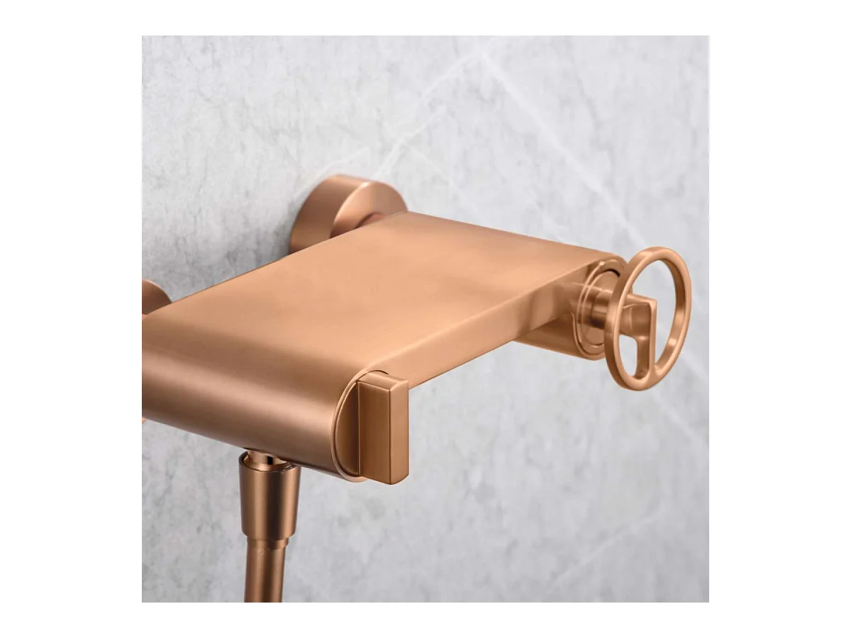 Ensemble de Douche Anti-Calcaire Or Rose Cuivré OLIMPO BDC033-5ORC