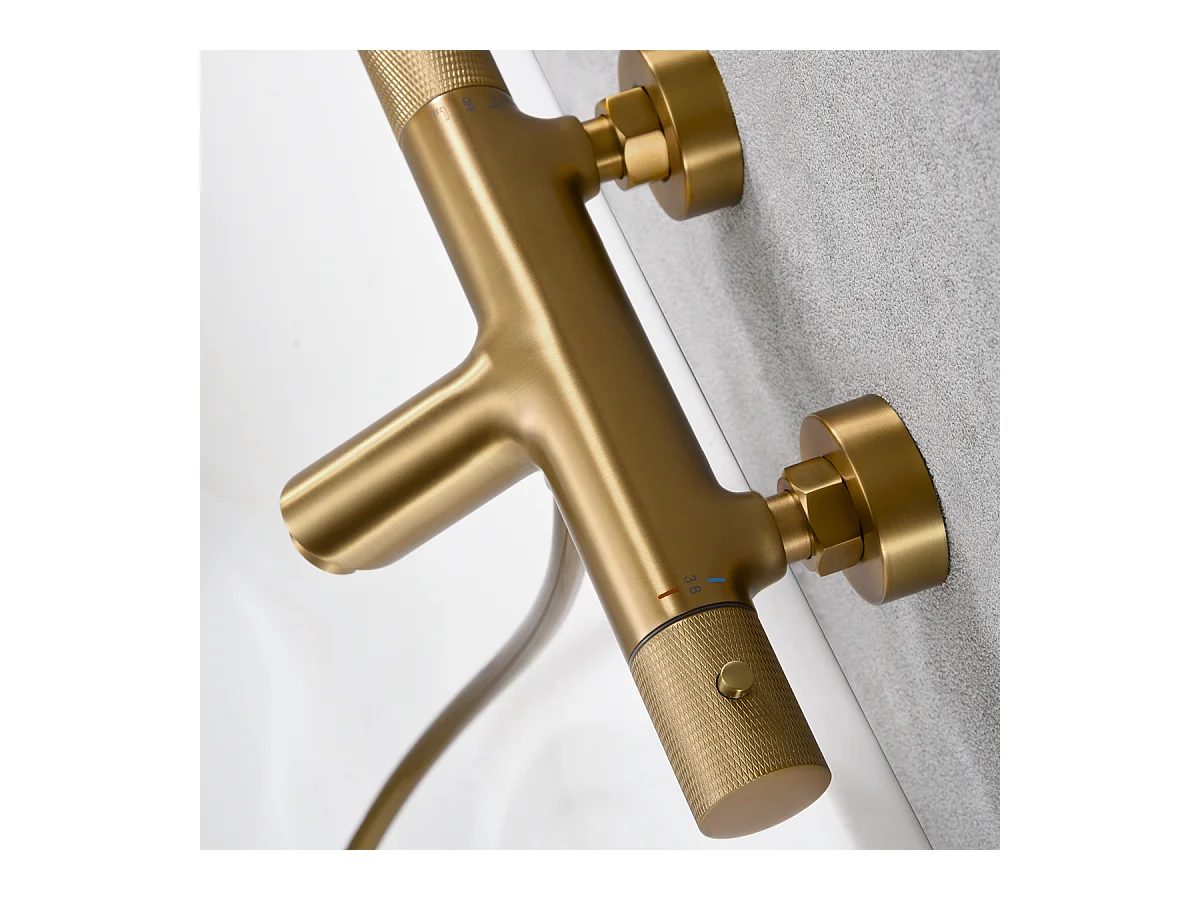 Ensemble de Douche Anti-Calcaire Or Rose Cuivré OLIMPO BDC033-5ORC