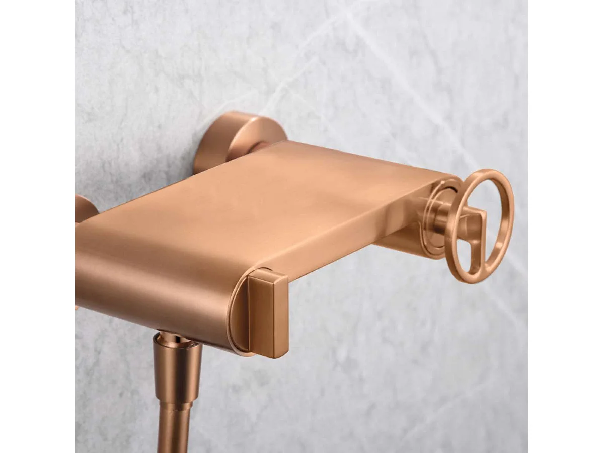 Ensemble de Douche Anti-Calcaire Or Rose Cuivré OLIMPO BDC033-5ORC