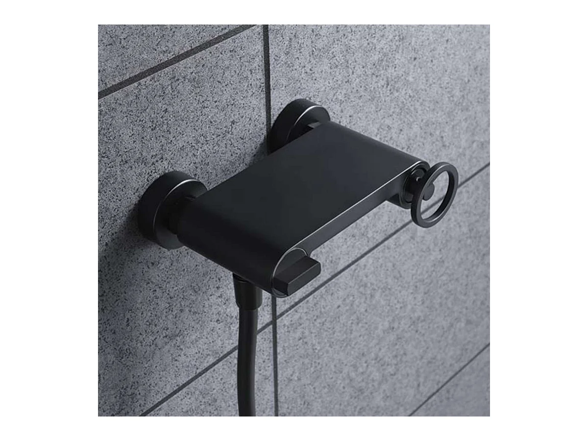 Ensemble de Douche Anti-Calcaire Noir Mat OLIMPO BDC033-5NG