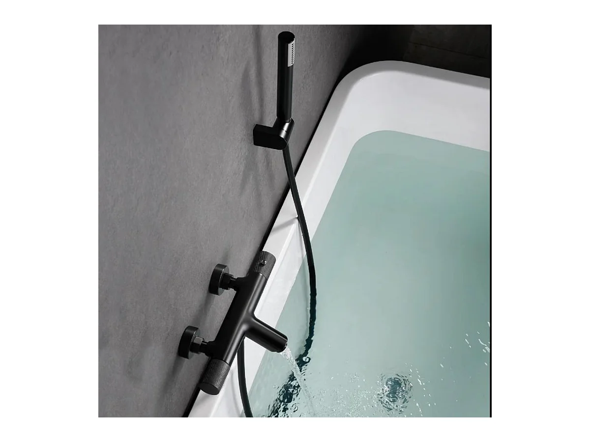 Ensemble de Douche Anti-Calcaire Noir Mat OLIMPO BDC033-5NG