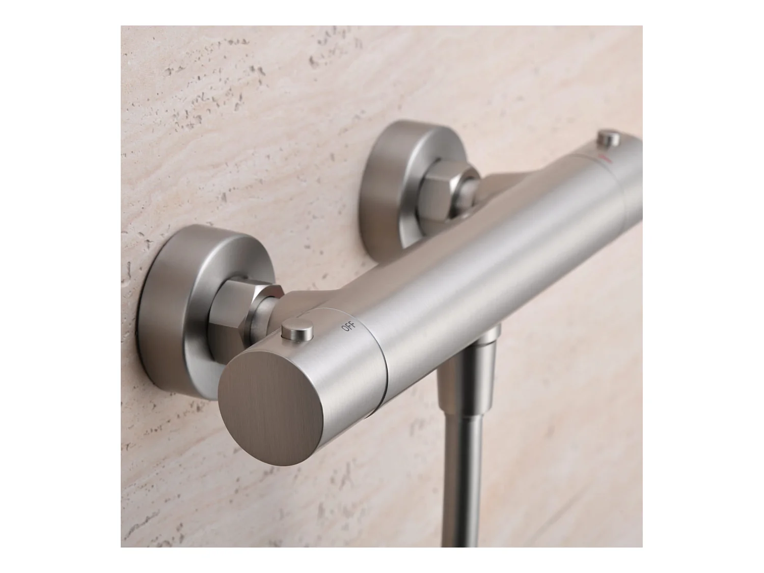 Ensemble de Douche Thermostatique Anti-Calcaire en Niquel Brossé MONZA BTM039-5NQ