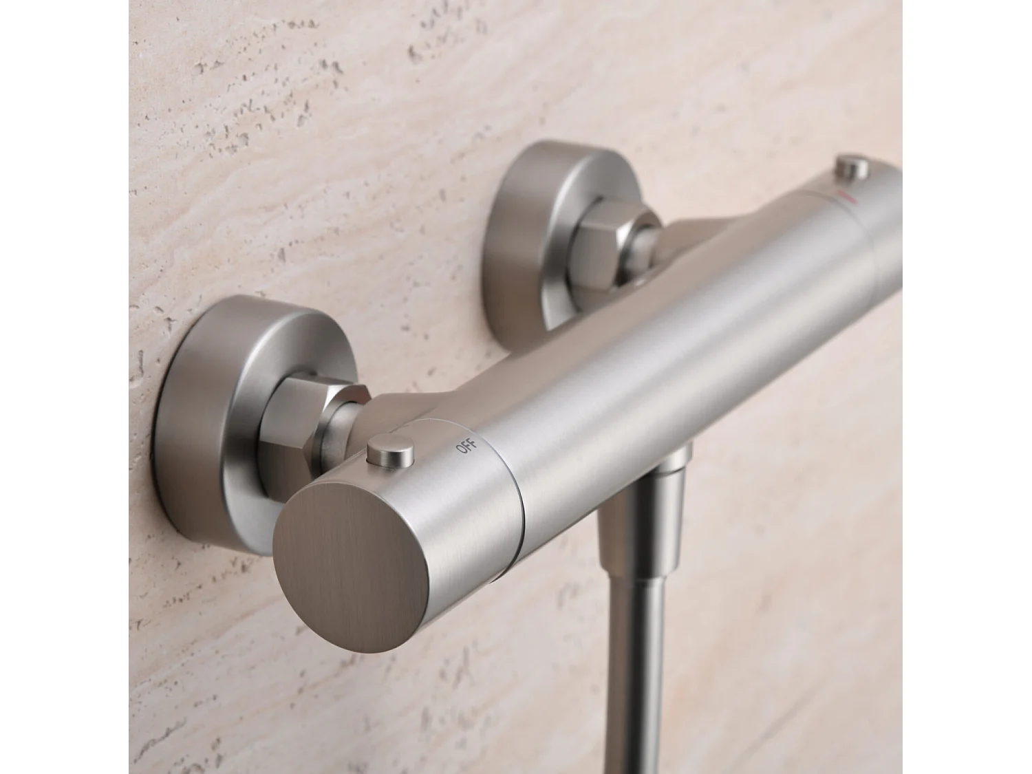 Ensemble de Douche Thermostatique Anti-Calcaire en Niquel Brossé MONZA BTM039-5NQ