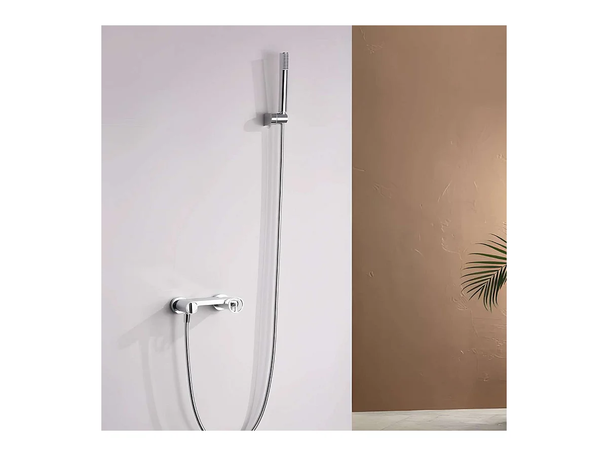 Ensemble de Douche Anti-Calcaire Chrome OLIMPO BDC033-5