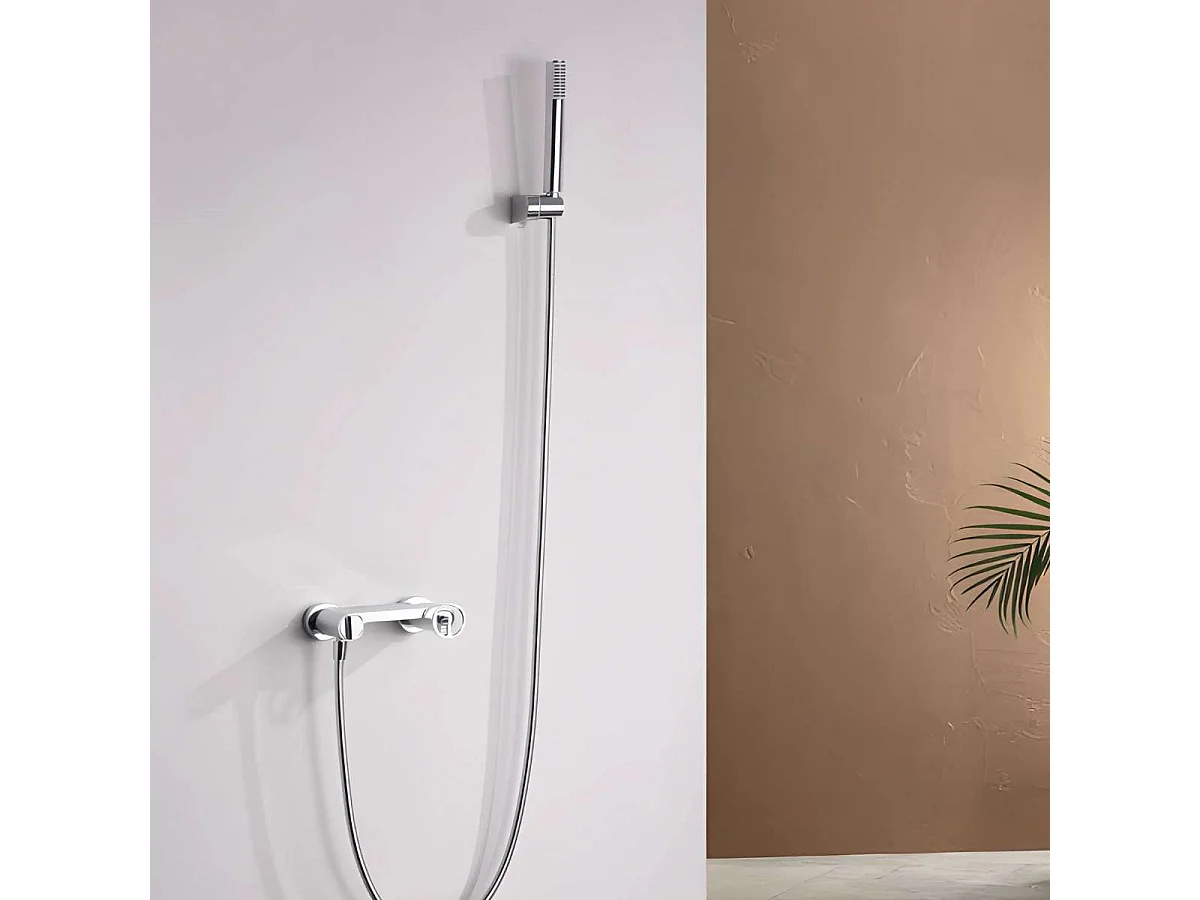 Ensemble de Douche Anti-Calcaire Chrome OLIMPO BDC033-5