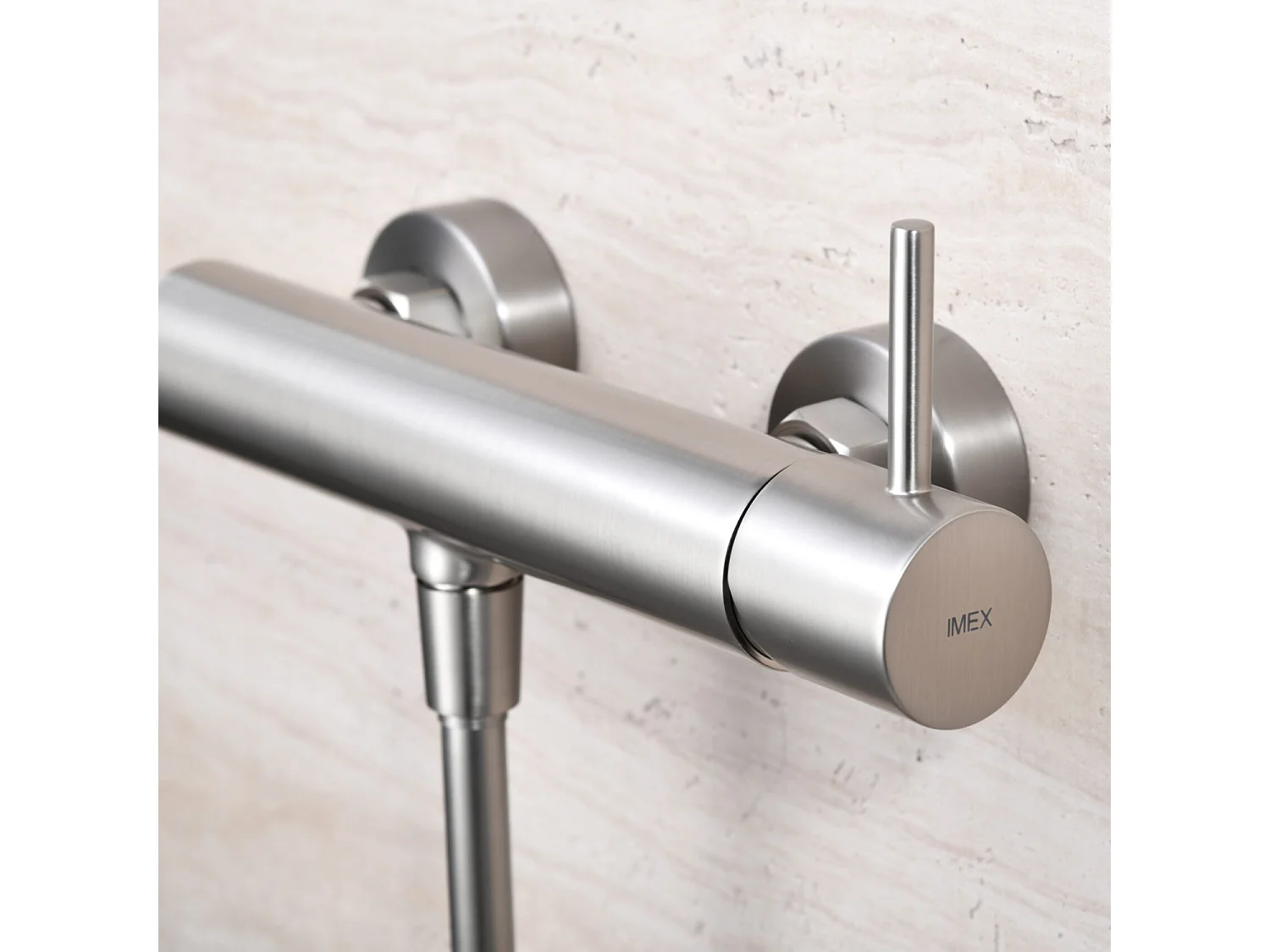 Ensemble de Douche Anti-Calcaire Nickel Brossé - IMEX MONZA BDM039-5NQ