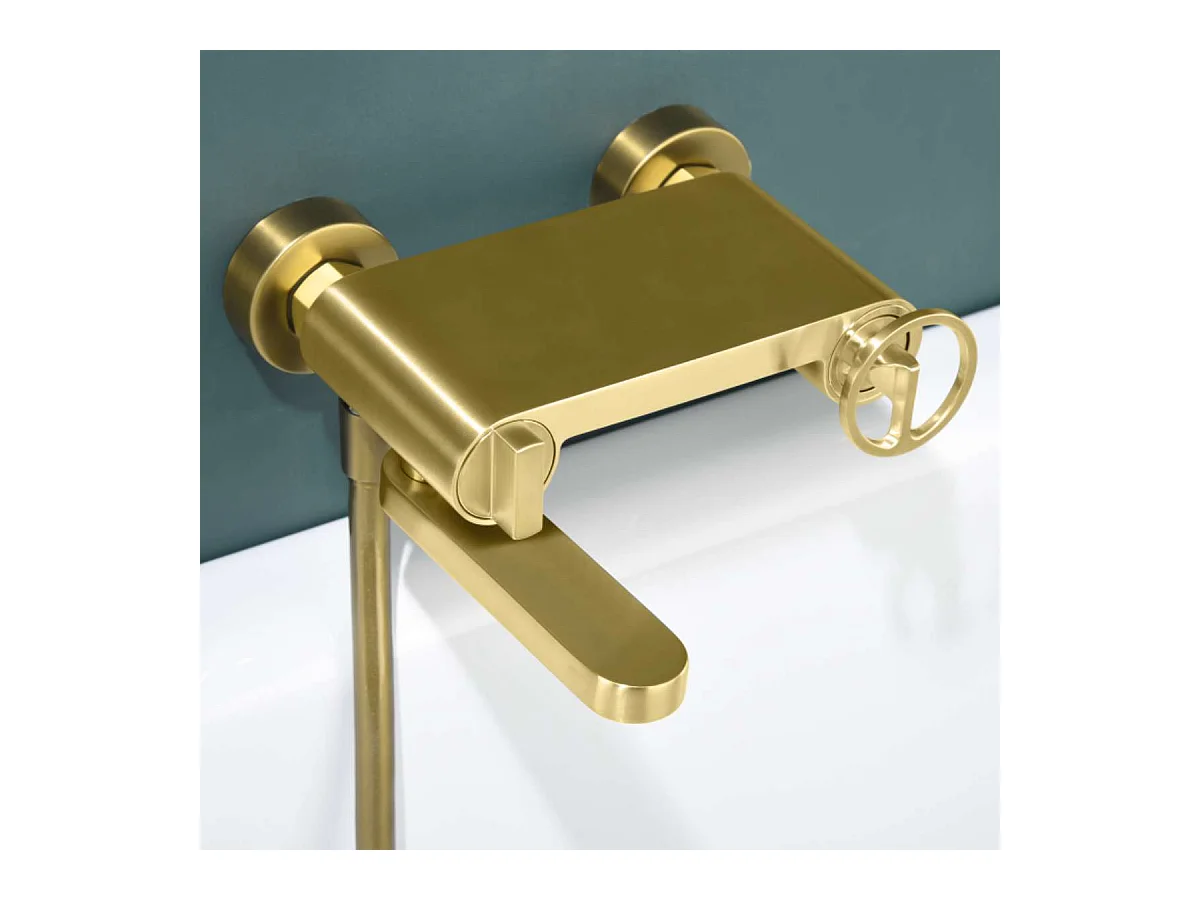 Ensemble Bain/Douche Anti-Calcaire Or Brossé OLIMPO BDC033-4OC