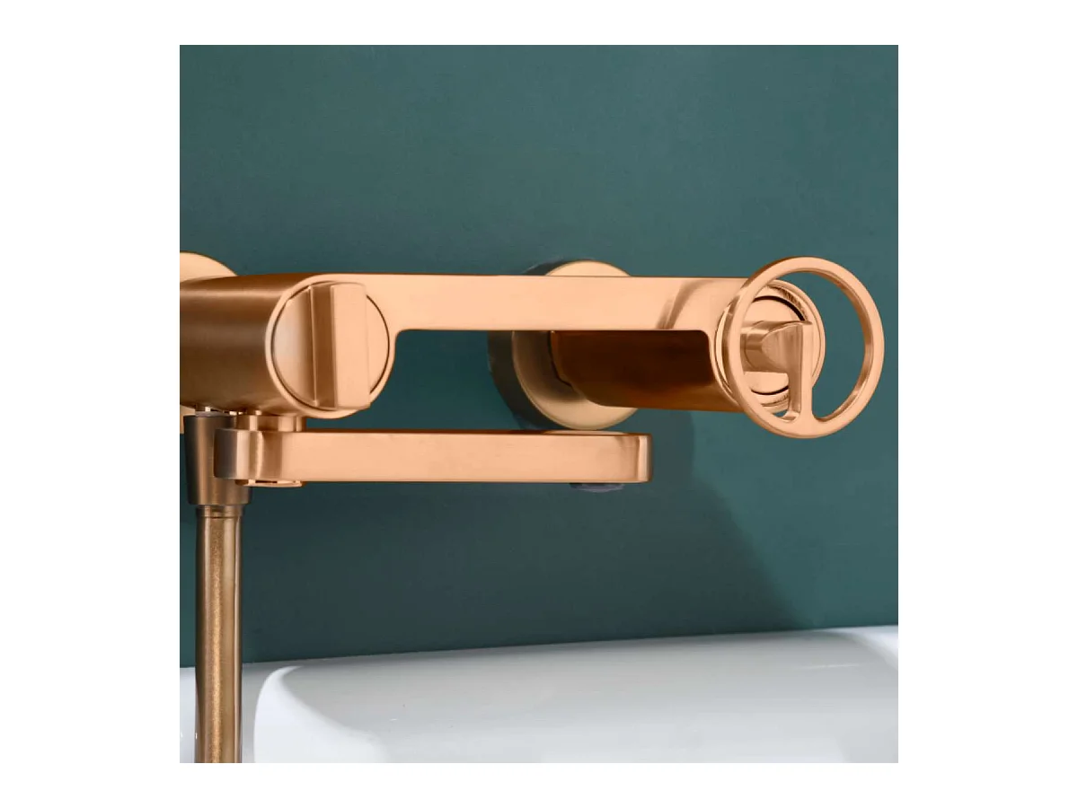 Ensemble Bain/Douche Anti-Calcaire Or Rose Cuivré OLIMPO BDC033-4ORC