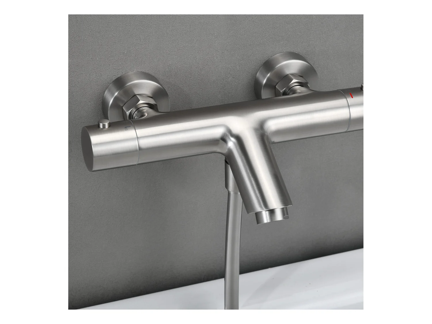 Ensemble Bain/Douche Anti-Calcaire en Niquel Brossé MONZA BTM039-4NQ