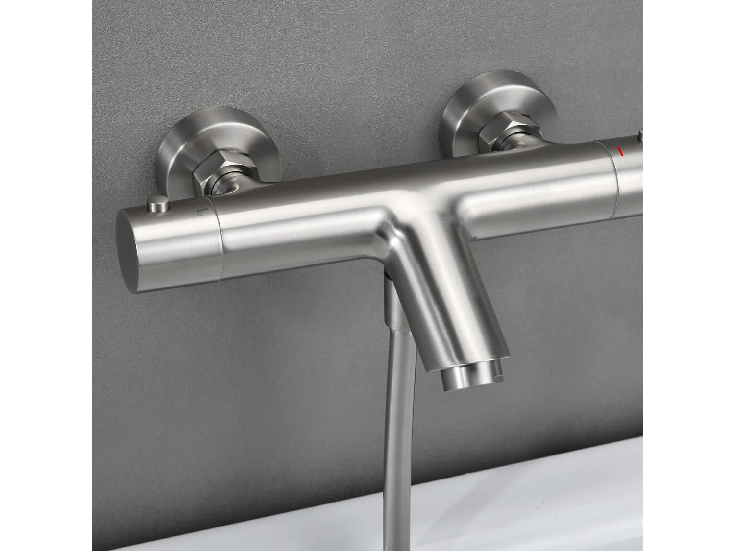 Ensemble Bain/Douche Anti-Calcaire en Niquel Brossé MONZA BTM039-4NQ