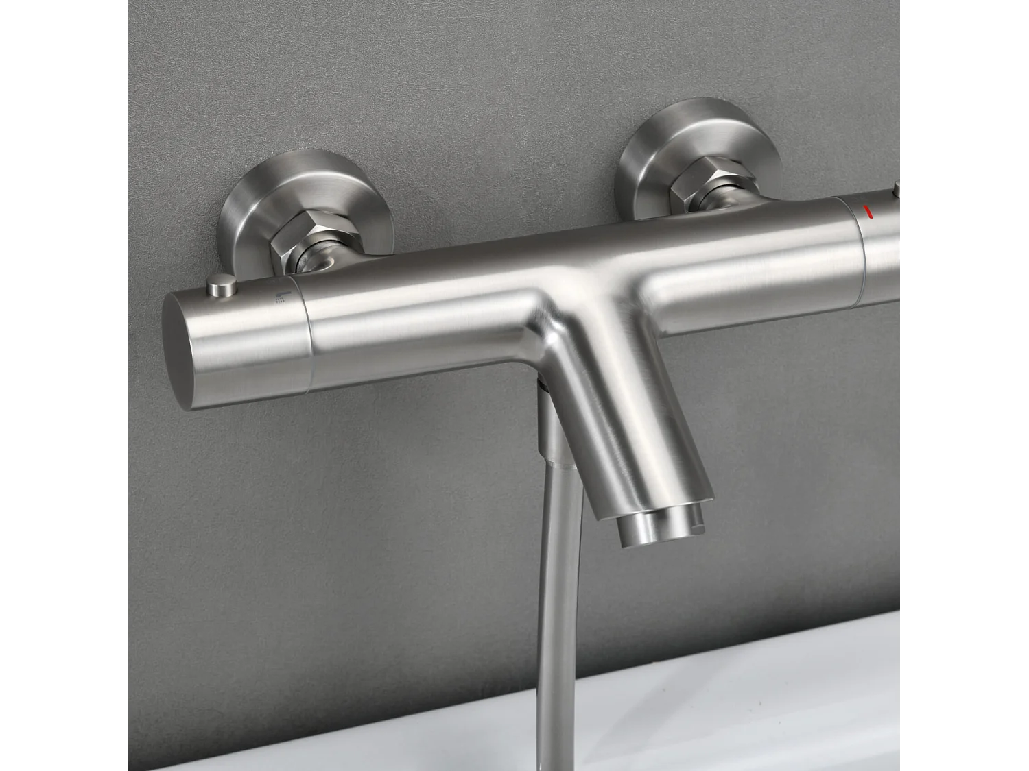 Ensemble Bain/Douche Anti-Calcaire en Niquel Brossé MONZA BTM039-4NQ