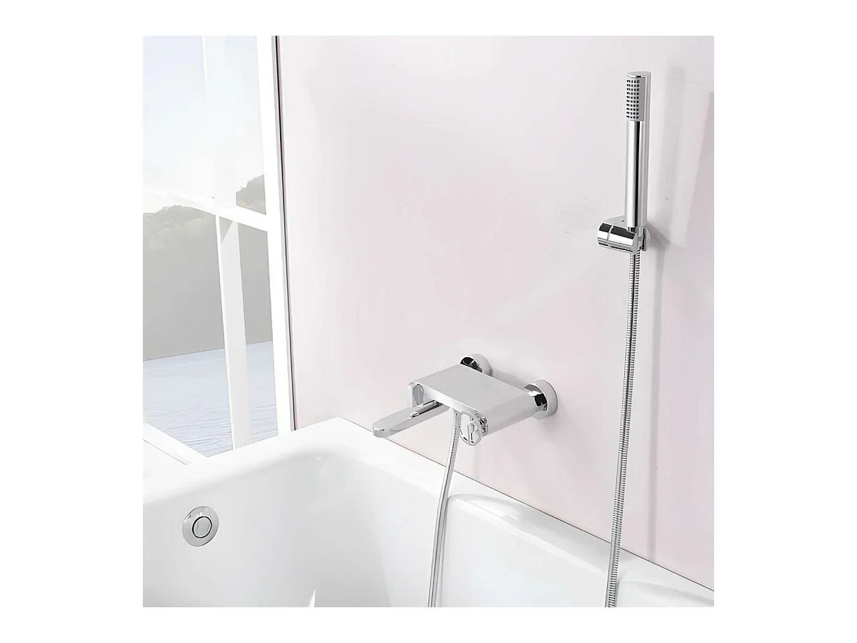 Ensemble Bain/Douche Anti-Calcaire Chrome OLIMPO BDC033-4