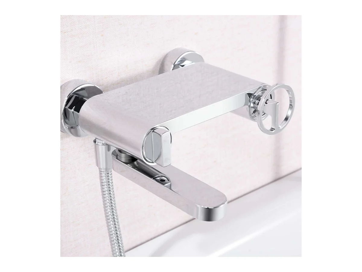 Ensemble Bain/Douche Anti-Calcaire Chrome OLIMPO BDC033-4