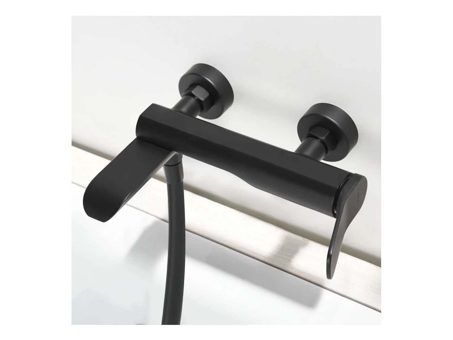 Ensemble Bain/Douche Anti-Calcaire Noir Mat DINAMARCA BR031-4NG