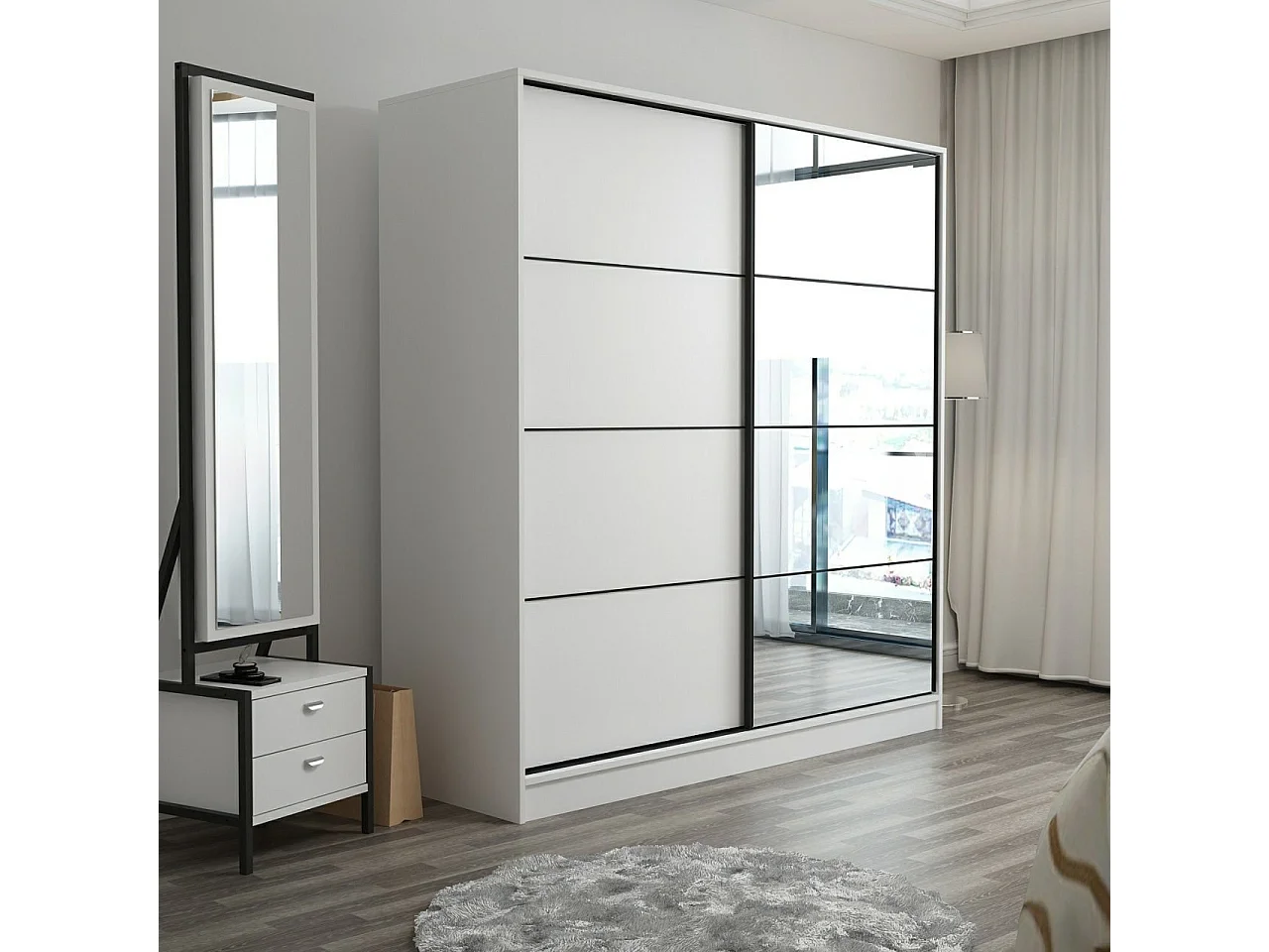 Armario Kale-3961 blanco 180x210x52 cm