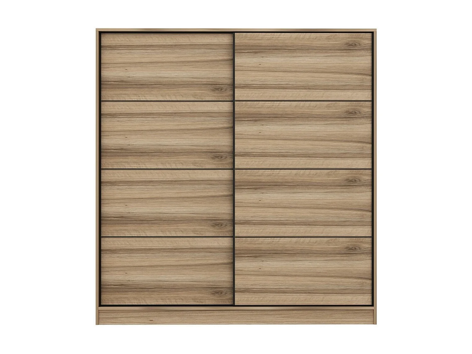 Dressing Carina L180xH210cm avec 2 portes coulissantes Bois clair