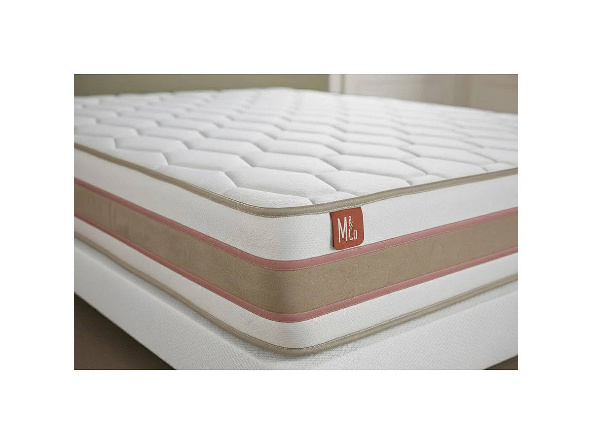 Lit Le Délicat 200 x 200 cm double Sommier en tissu Beige Brun 200x200 cm