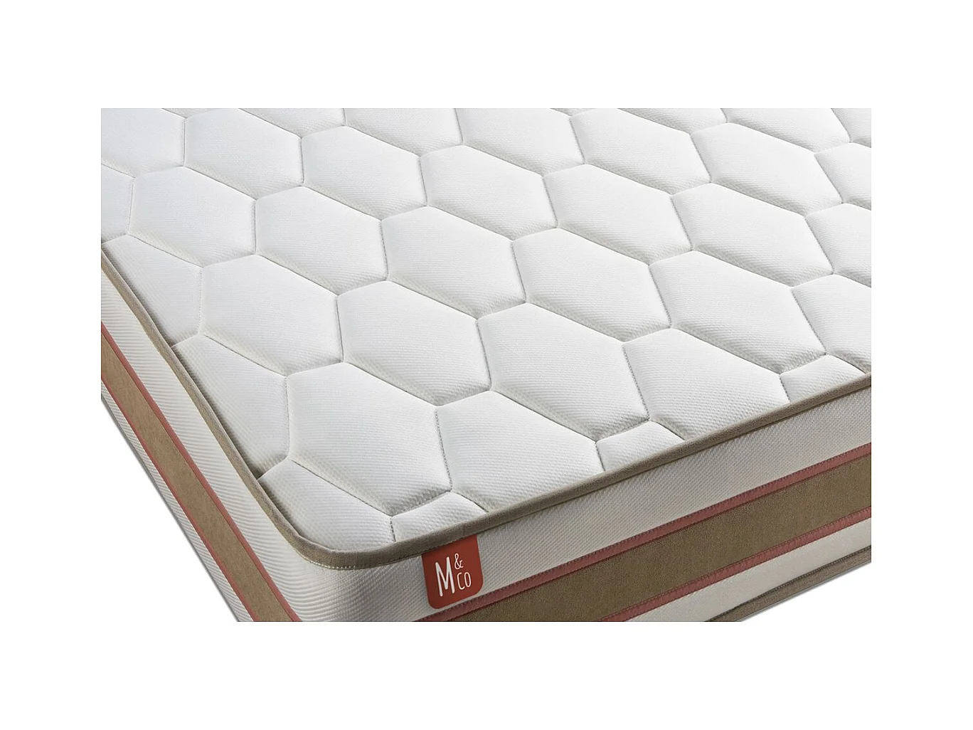 Lit Le Délicat 90 x 190 cm Sommier en tissu Beige Brun 90x190 cm