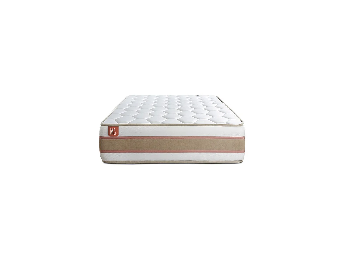 Lit Le Délicat 90 x 190 cm Sommier en tissu Beige Brun 90x190 cm