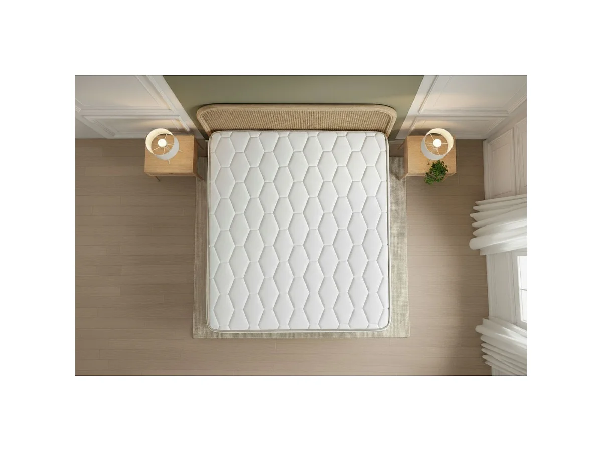 Lit Le Délicat 90 x 190 cm Sommier en tissu Beige Brun 90x190 cm