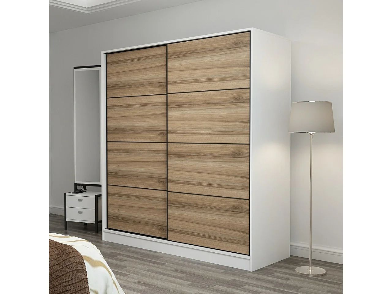 Armario Kale-3158 dore blanco 180x190x52 cm