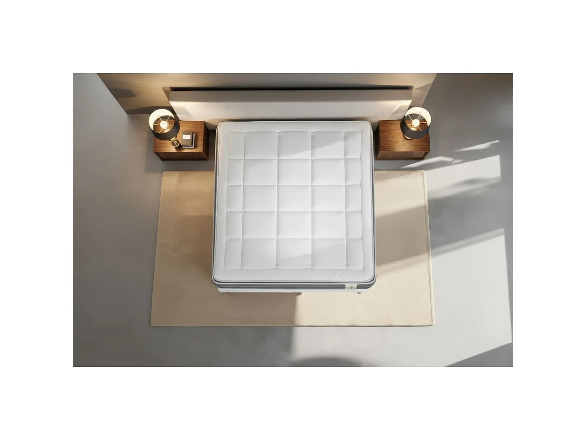 Kompletny zestaw lózka - materac 180x200 cm + Sprezyna skrzyniowa z listwami (w zestawie) + 2 poduszki Koldra - Trente PLUS