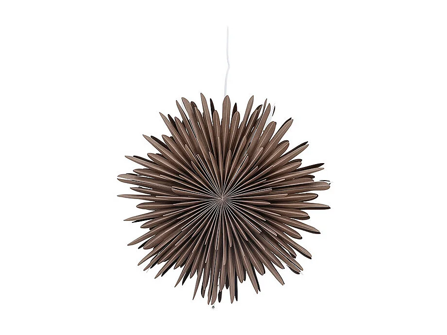 Lámpara colgante Sälen Poinsettia con papel claro Ø46cm color marrón.