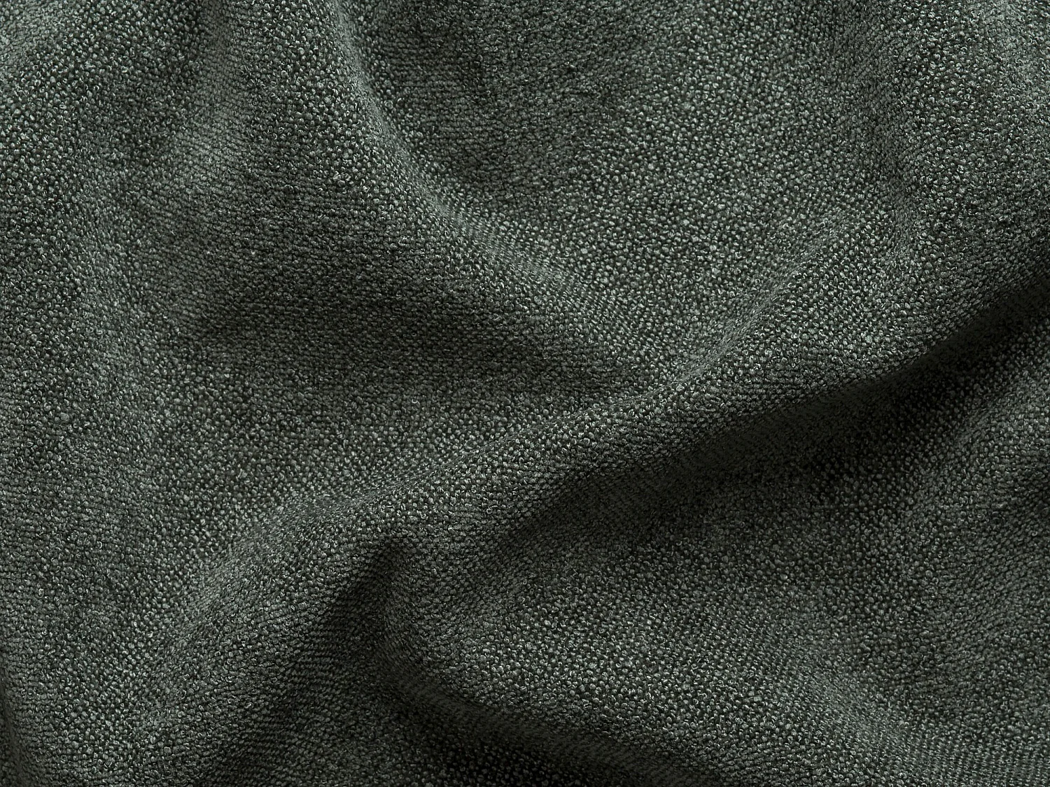 Canapé d'angle droit en tissu chenille vert CALESO de Maison Céphy