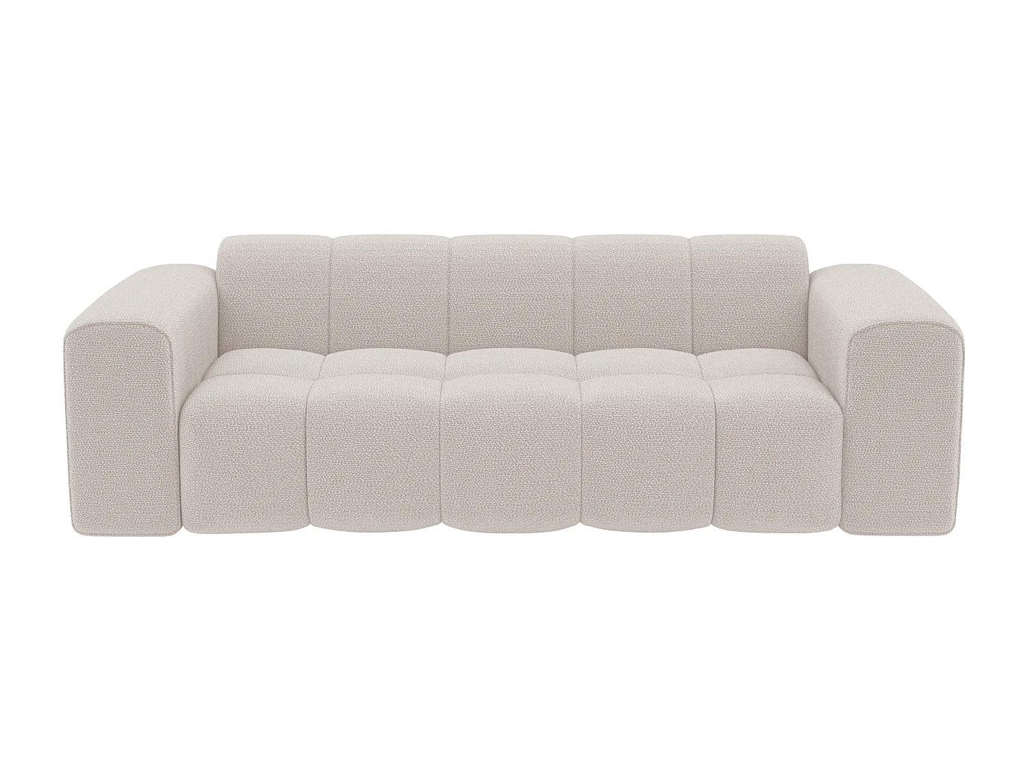 Canapé 3 places en tissu chenille beige CALESO de Maison Céphy