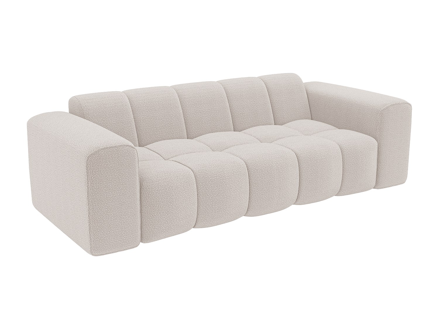 3-Sitzer-Sofa aus Chenille-Stoff – Beige – CALESO günstig online kaufen