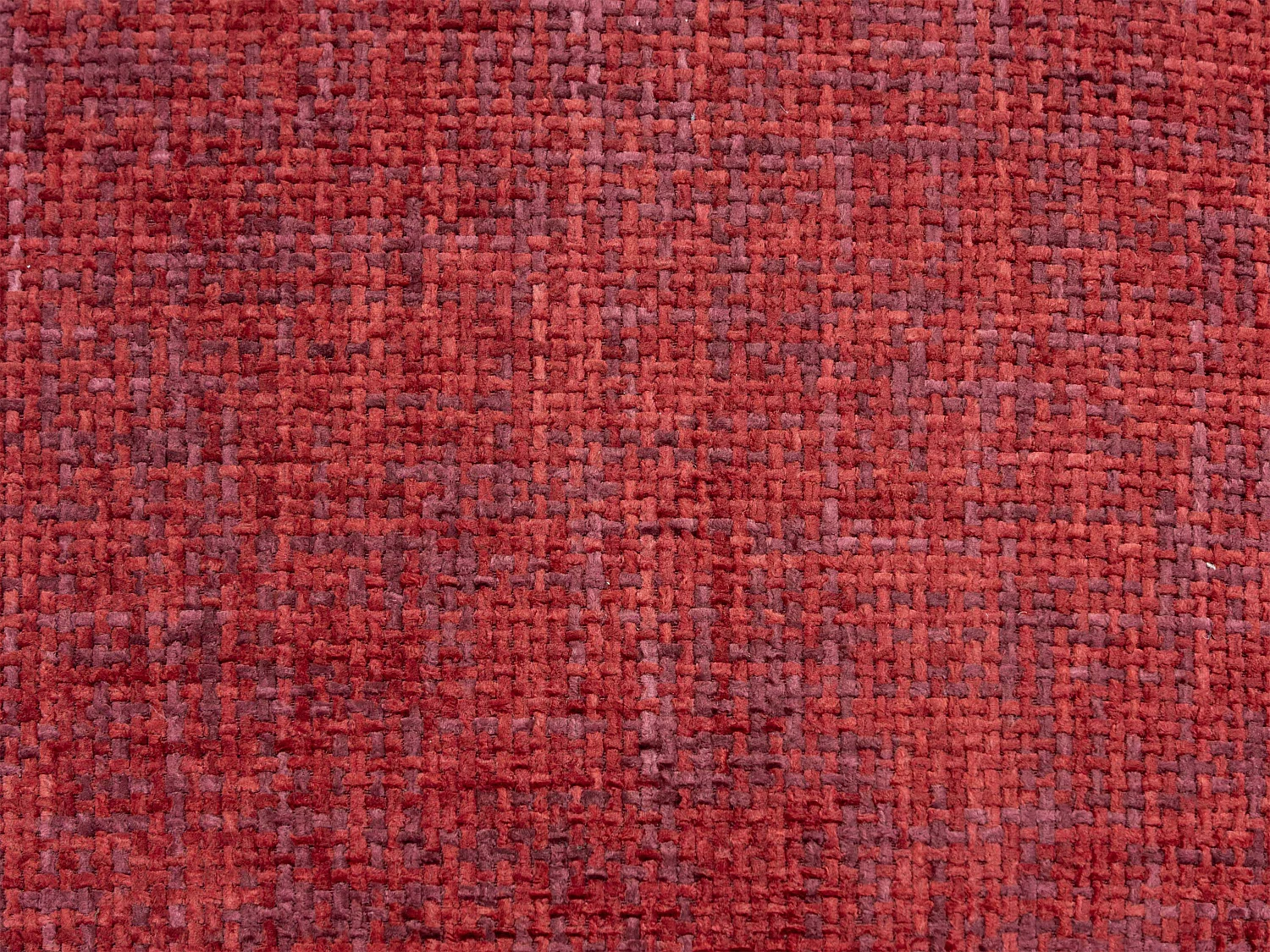 Sofá de 3 plazas en tela texturizada rojo POGNI de Maison Céphy