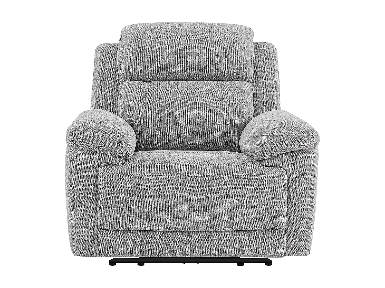 Fauteuil relax électrique en tissu chiné gris KELUNO