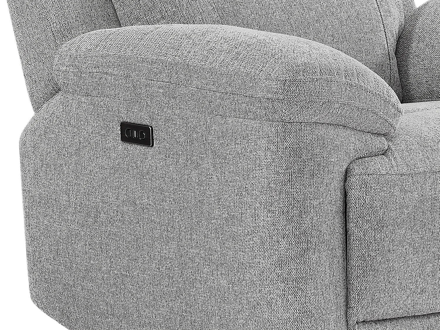 Fauteuil relax électrique en tissu chiné gris KELUNO