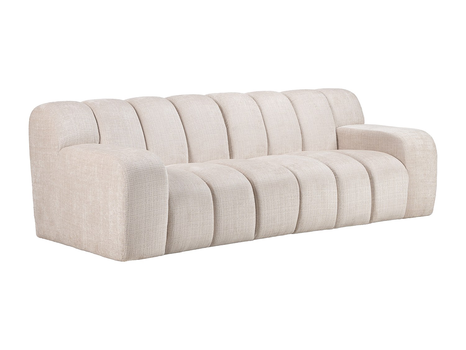 3-Sitzer-Sofa – Chenille-Stoff – Beige – BELADON günstig online kaufen