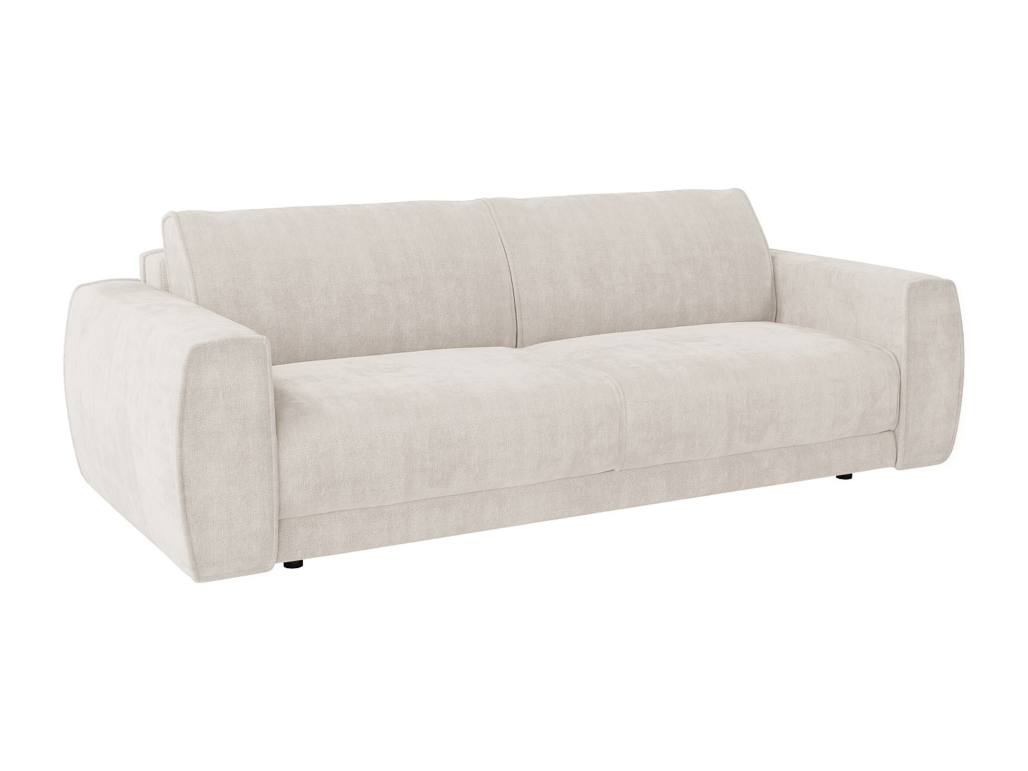 Sofa 4-Sitzer Schlafsofa Express - Chenille-Stoff Beige - Liegefläche 160 c günstig online kaufen