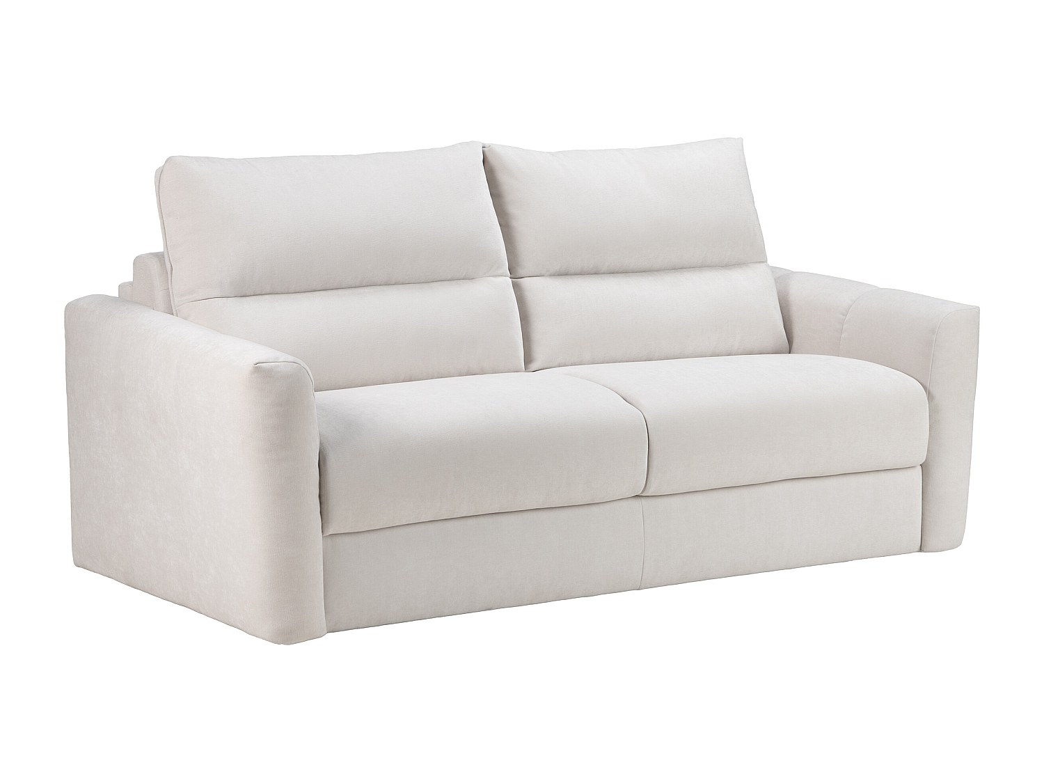 Schlafsofa Express 3-Sitzer aus beigem Chenille-Stoff - Liegefläche 140 cm günstig online kaufen