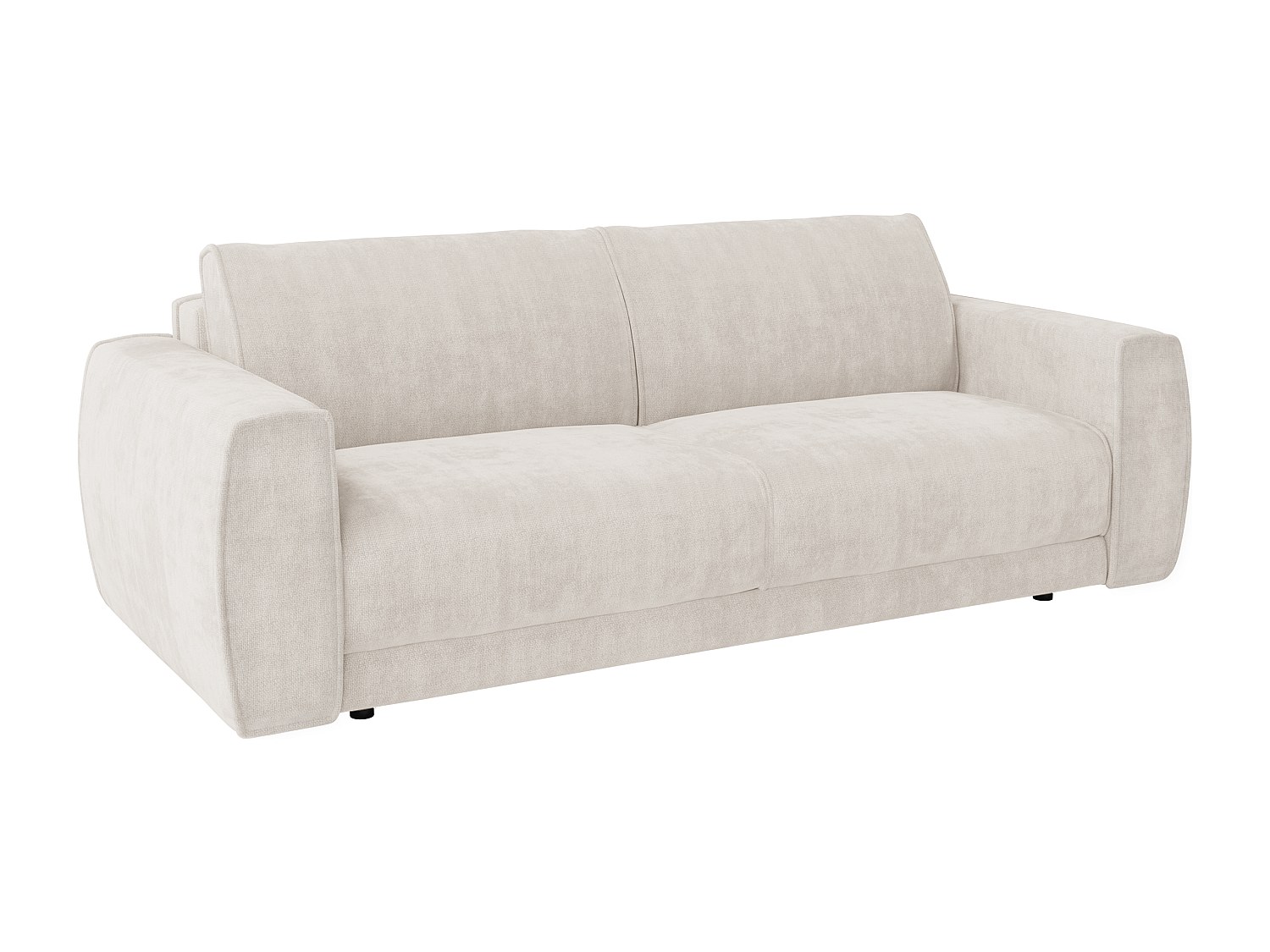 Sofa 3-Sitzer Schlafsofa Express - Chenille-Stoff Beige - Liegefläche 140 c günstig online kaufen