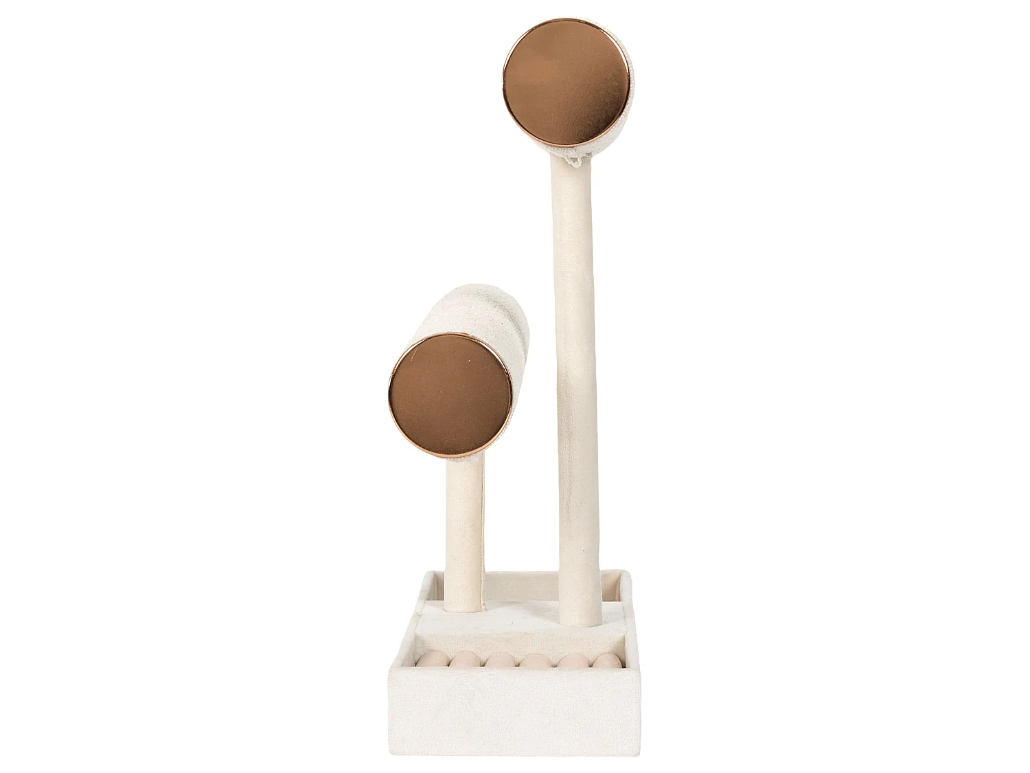 Porte Bijoux Double "Bouclette" 27cm Blanc
