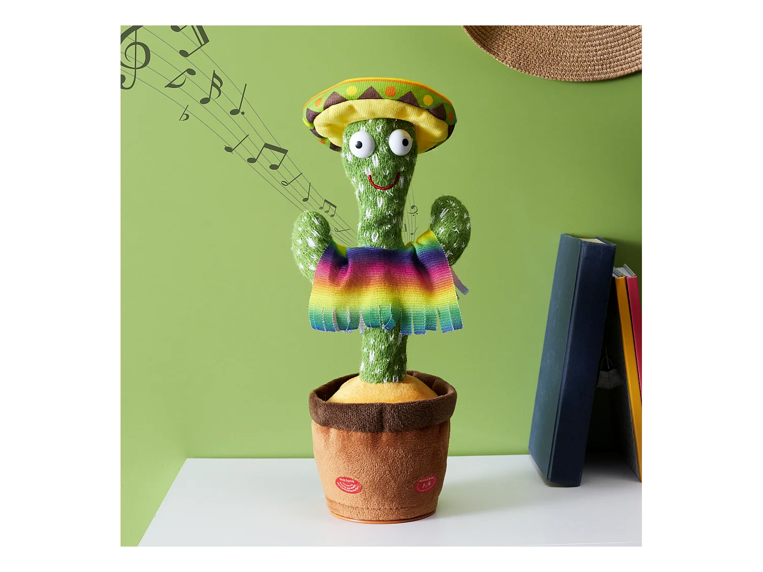 Peluche Cactus Dansant Enregistreur Vocal et Danseur - 31cm