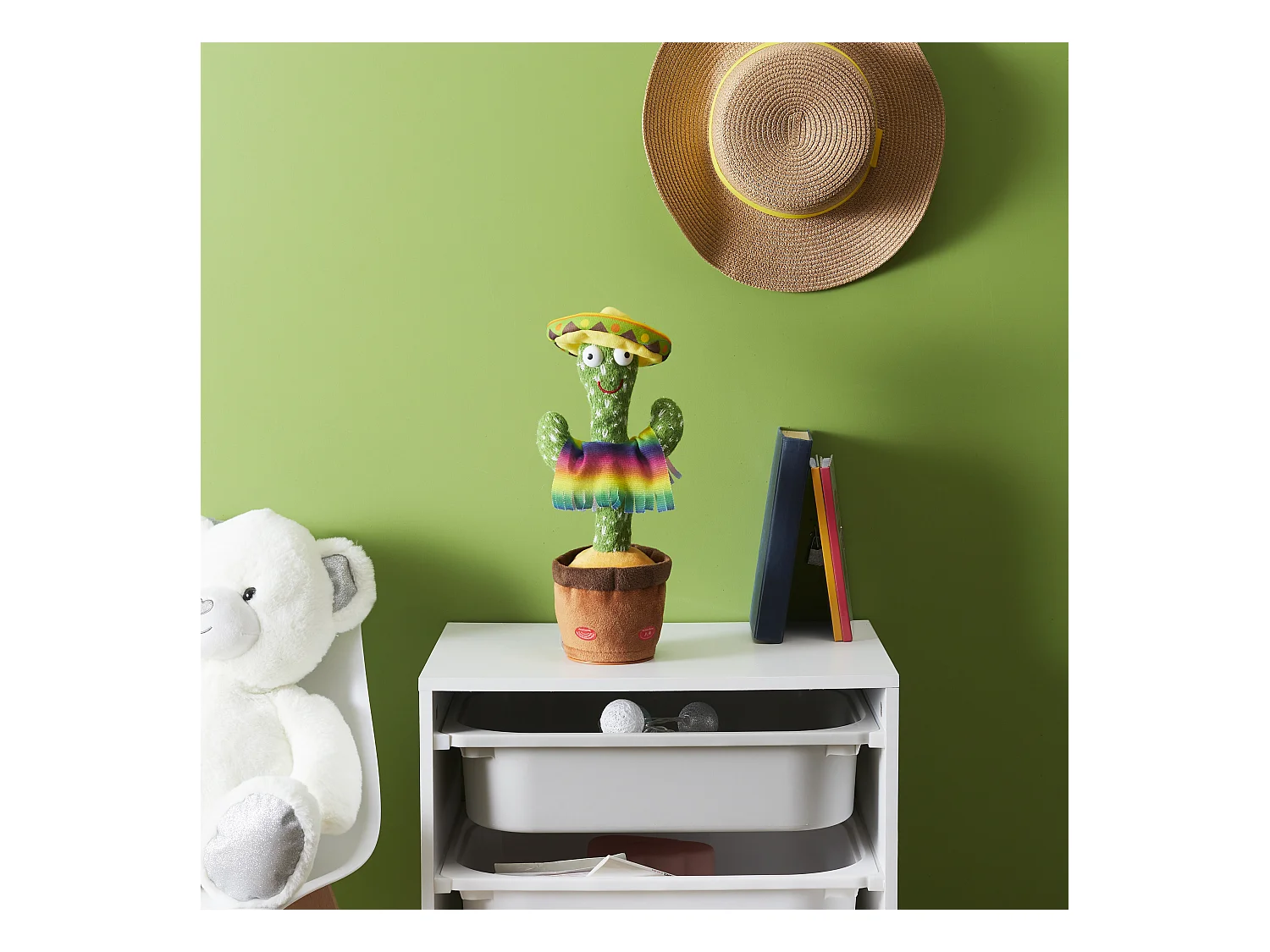 Peluche Cactus Dansant Enregistreur Vocal et Danseur - 31cm