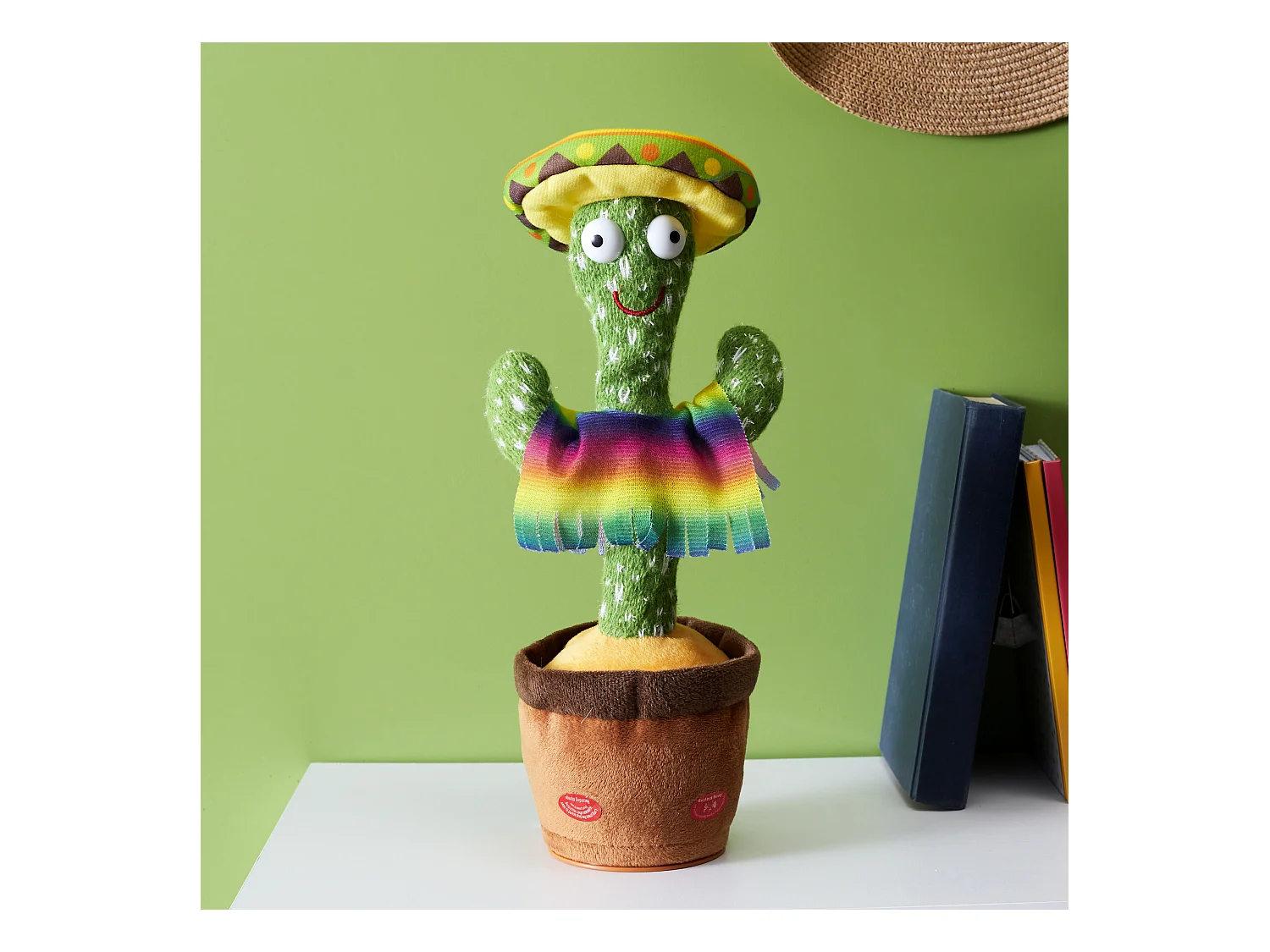 Peluche Cactus Dansant Enregistreur Vocal et Danseur - 31cm