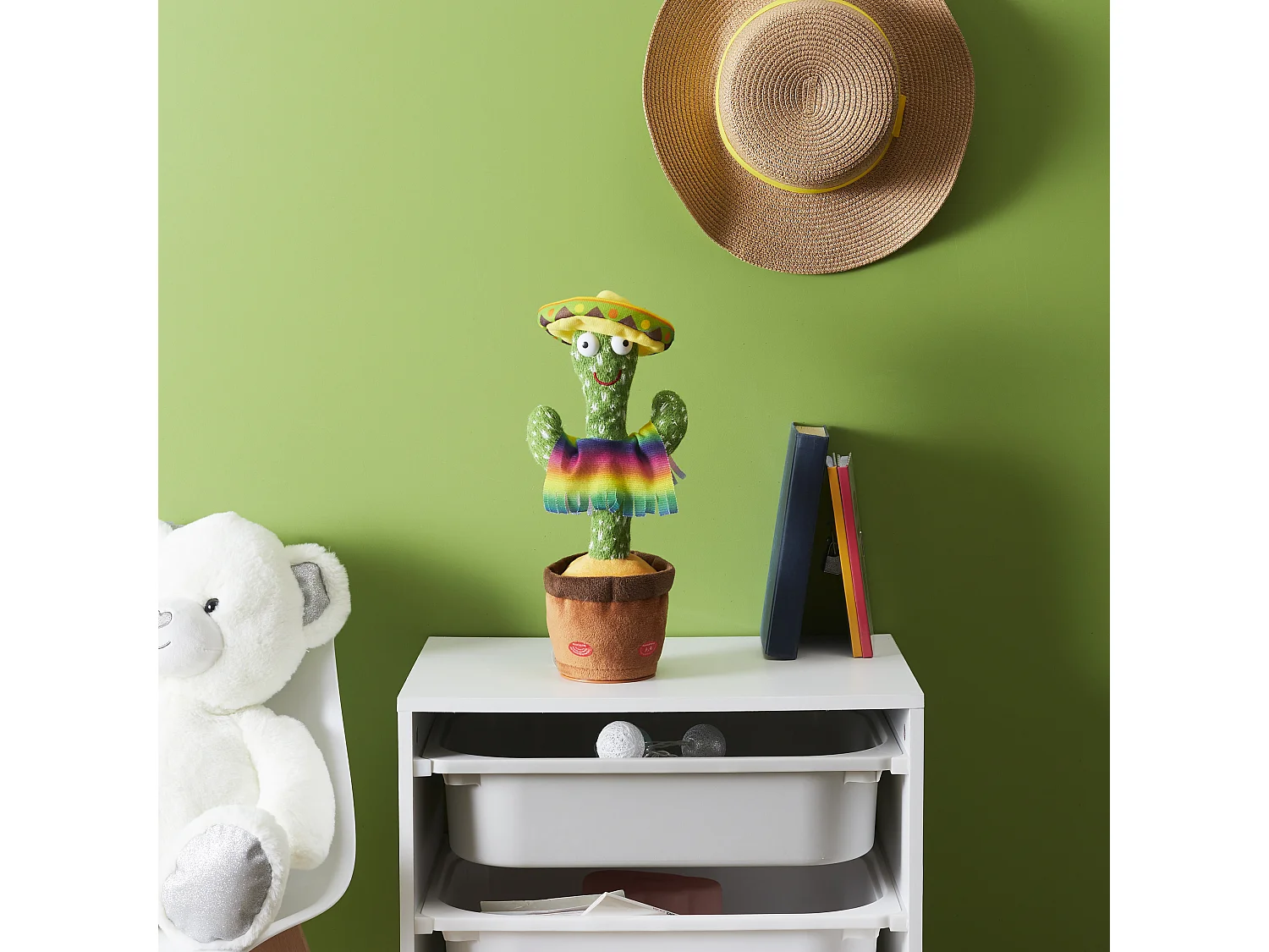 Peluche Cactus Dansant Enregistreur Vocal et Danseur - 31cm