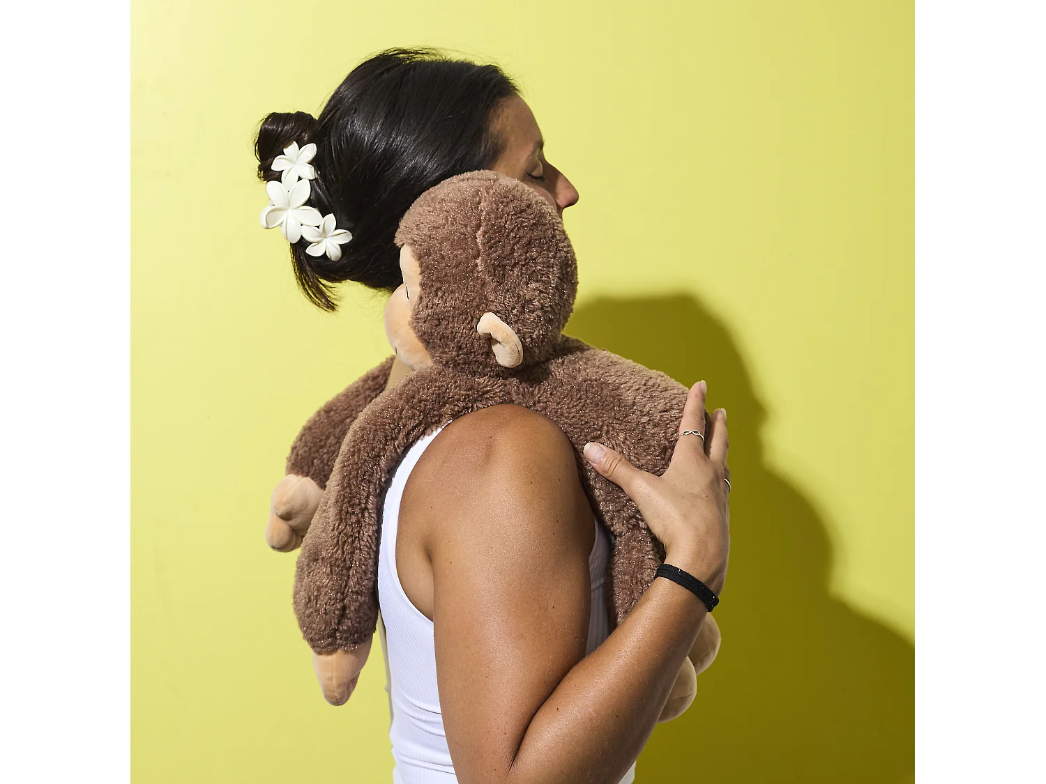 Peluche Singe Calin Lestee Marron