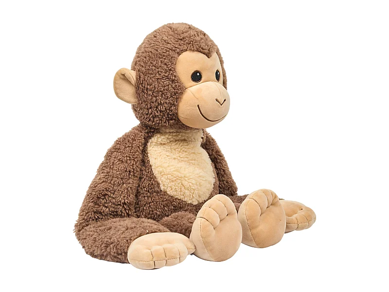 Peluche Singe Calin Lestee Marron