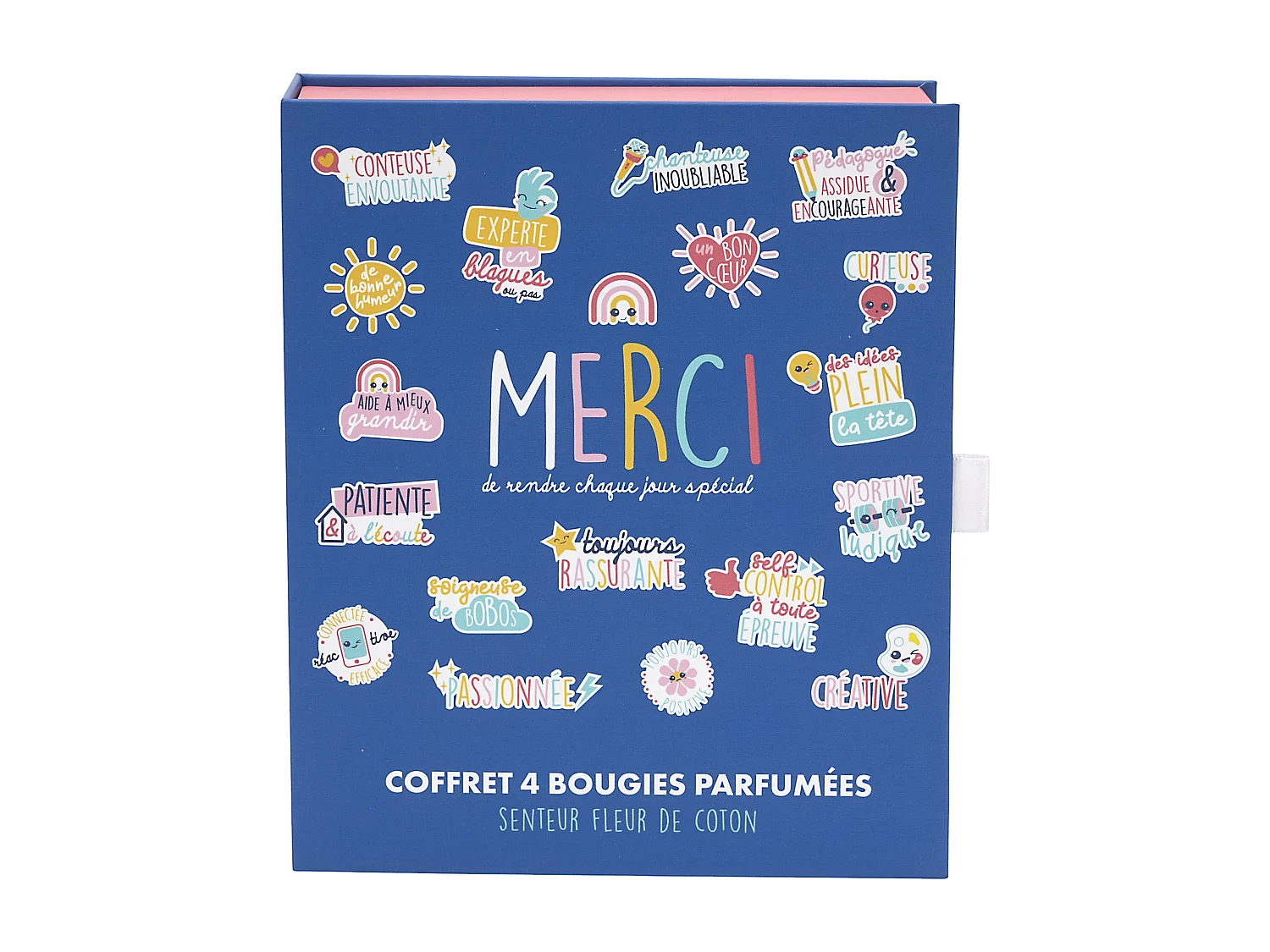 Bougie Parfumee X4 Coffret Merci Bleu