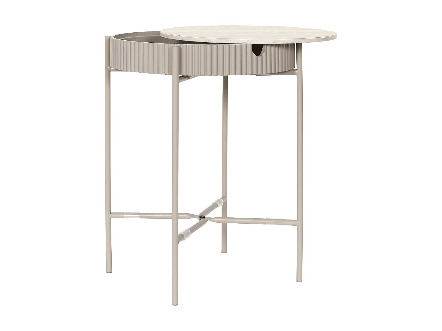 Table Rangement Terra Nova Blanc, Beige