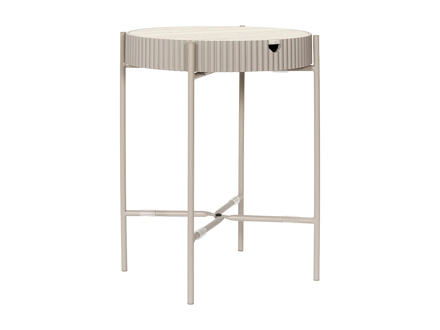 Table Rangement Terra Nova Blanc, Beige